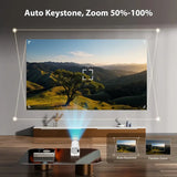 HY300 Pro Mini Portable Projector – Android 11, 4K/1080P Smart Home Theater, Built-in Speakers, 180° Screen Rotation, Netflix & YouTube Compatible