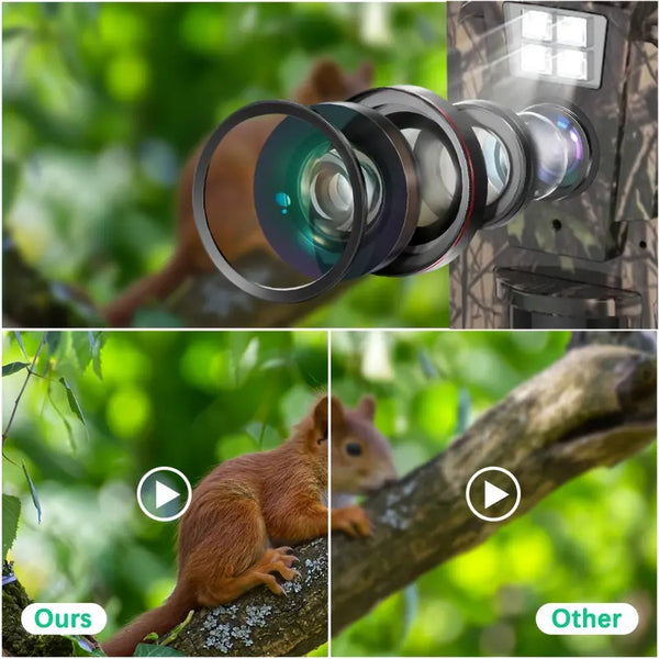 SZSINOCAM 2G/3G/4G LTE Solar Trail Camera – Ultra HD Night Vision, Motion Activated, Remote Phone Access for Hunting & Remote Areas