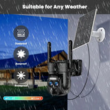 Szsinocam Security Camera – Available in 4G LTE (SIM Card) and WiFi Versions | Solar Powered, 2K HD, PTZ, Night Vision, Motion Detection, 2-Way Audio, SD/Cloud Storage