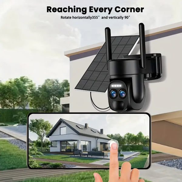 Szsinocam Security Camera – Available in 4G LTE (SIM Card) and WiFi Versions | Solar Powered, 2K HD, PTZ, Night Vision, Motion Detection, 2-Way Audio, SD/Cloud Storage