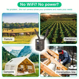 SZSINOCAM 2G/3G/4G LTE Solar Trail Camera – Ultra HD Night Vision, Motion Activated, Remote Phone Access for Hunting & Remote Areas