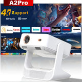 A2 Pro 1080P Smart Projector – Android 12, 8" Touch Screen, Auto Focus & Home Cinema