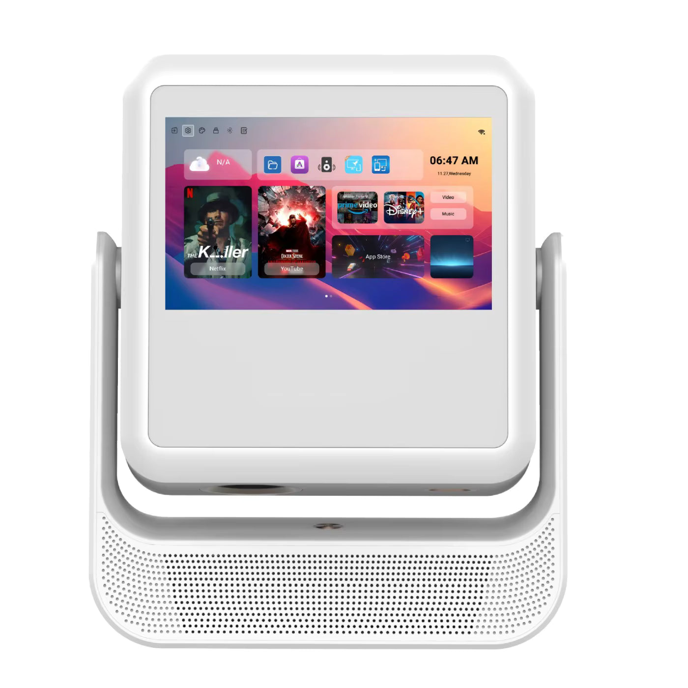 A2 Pro 1080P Smart Projector – Android 12, 8" Touch Screen, Auto Focus & Home Cinema