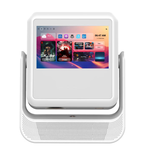 A2 Pro 1080P Smart Projector – Android 12, 8" Touch Screen, Auto Focus & Home Cinema