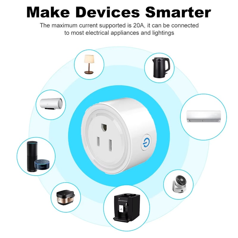 Tuya Smart Plug 20A – WiFi, Power Monitoring, Alexa & Google
