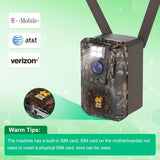 SZSINOCAM 2G/3G/4G LTE Solar Trail Camera – Ultra HD Night Vision, Motion Activated, Remote Phone Access for Hunting & Remote Areas