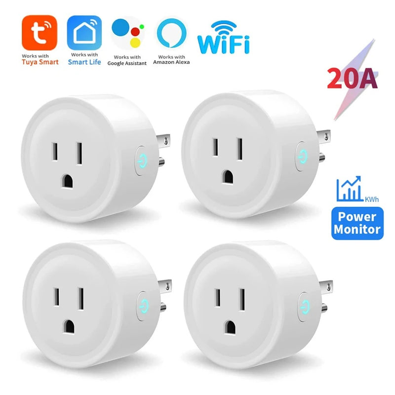 Tuya Smart Plug 20A – WiFi, Power Monitoring, Alexa & Google