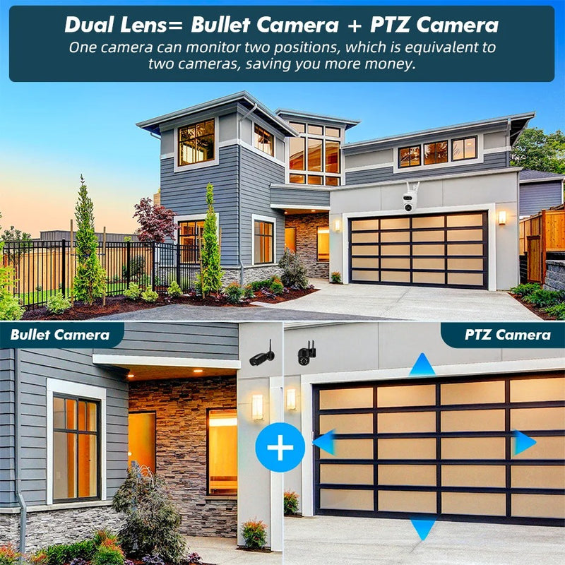 FUERS 5K 10MP Dual Lens IP Camera – Tuya Smart Outdoor Home Security with Auto Tracking, Human Detection, and WiFi CCTV Surveillance