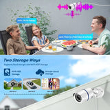 BESDER 1080P WiFi IP Camera with Motion Detection, Audio, P2P Remote Viewing & SD Card Support – Outdoor Bullet Security Camera for Home & Business – Compatible with ICSee & Xmeye