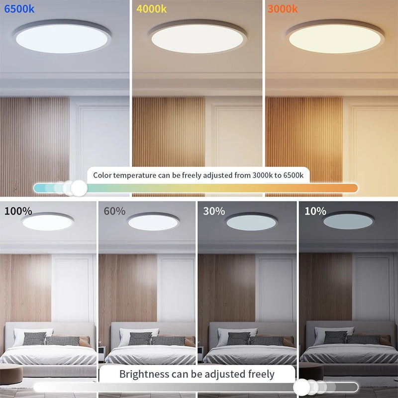 Zemismart Tuya Zigbee 24W Smart LED Ceiling Light RGBCW Dimmable Bathroom Lamp, Alexa & Google Home Compatible, Surface Mounting for Homekit