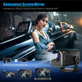 HY320 Mini Projector 720P Android 11 300ANSI WiFi6 BT5.0 4K Cinema Portable 180° Rotatable Home & Outdoor Theater