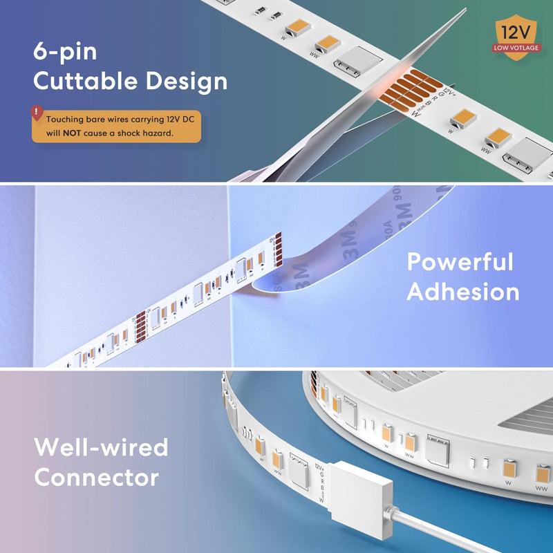 Meross HomeKit  Smart LED Strip Light 5M - WiFi RGBWW TV Backlight 18W, Works with Siri, Alexa, Google Assistant & SmartThings