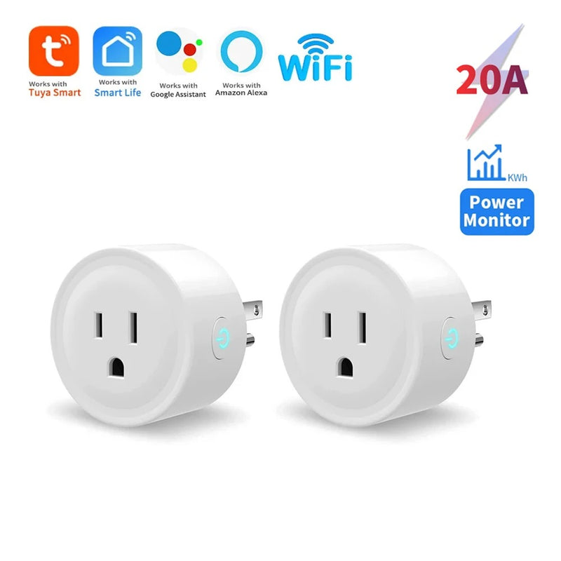Tuya Smart Plug 20A – WiFi, Power Monitoring, Alexa & Google