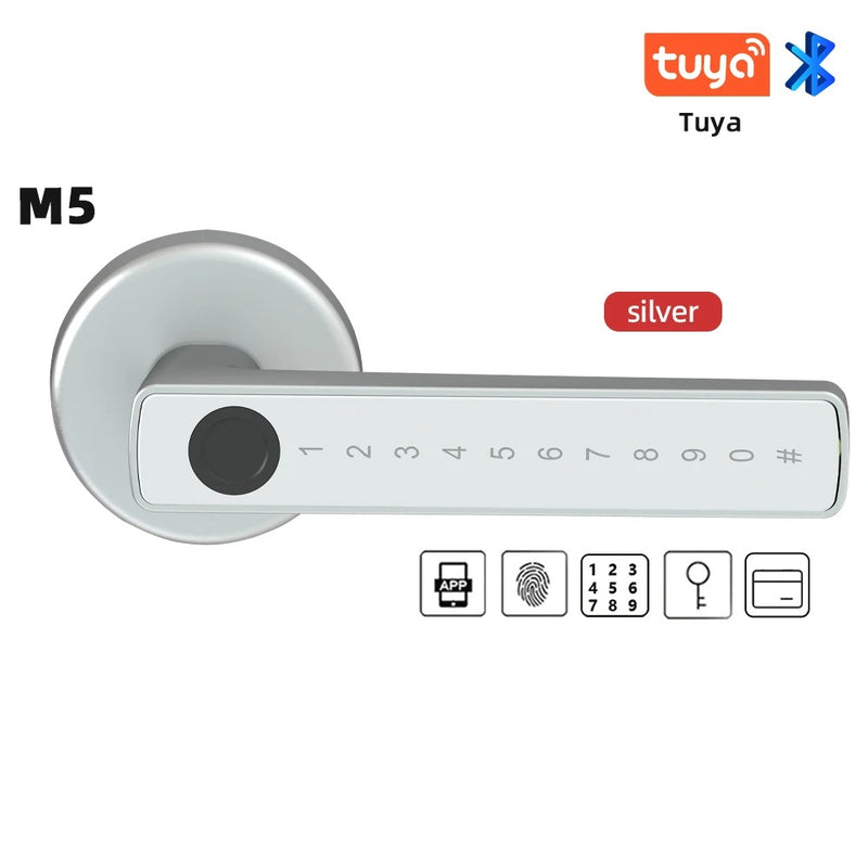 RAYKUBE M5 Tuya Smart Door Lock – Fingerprint, Password, IC Card & Tuya APP Unlock