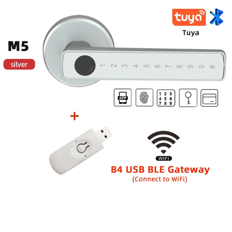 RAYKUBE M5 Tuya Smart Door Lock – Fingerprint, Password, IC Card & Tuya APP Unlock
