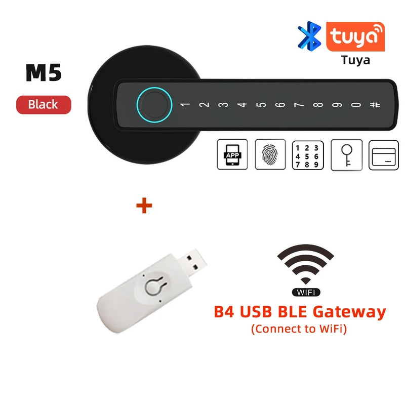 RAYKUBE M5 Tuya Smart Door Lock – Fingerprint, Password, IC Card & Tuya APP Unlock